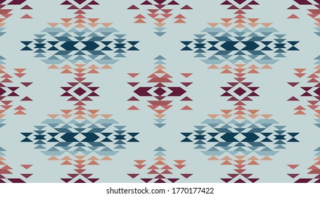 Tribal and ethnic pattern multicolored geometric triangle, abstract background for textile, fabric