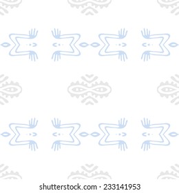 tribal ethnic pattern on white background, vector.