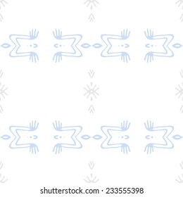 patrón étnico tribal sobre fondo blanco, vector.