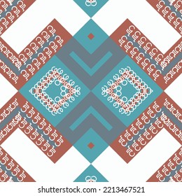 Patrón étnico tribal. vector con patrones tradicionales Es un patrón creado mediante la combinación de formas geométricas. Crear hermosos patrones de tela. Diseño para impresión. Usando en la industria de la moda.