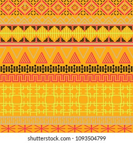 Tribal ethnic seamless pattern. Abstract geometric ornament. Vector illustration. Perfect for textile print, cloth design tissue, wrapping paper and fabric design