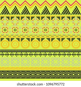 Tribal ethnic seamless pattern. Abstract geometric ornament. Vector illustration. Perfect for textile print, cloth design tissue, wrapping paper and fabric design