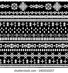 Tribal, ethnic seamless pattern. Abstract background texture. Ethno ornament. Geometric boho print. Fabric design, wallpaper