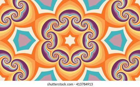 Tribal ethnic seamless pattern abstract background ornament illustration. Vector decorative retro banner of card. Vintage traditional, Islam, arabic, indian, ottoman motifs, elements.