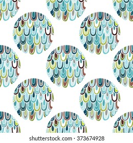 Tribal ethnic seamless pattern. Boho art print. Bright background for fabric, clothing, wallpaper, scrap-booking. Abstract seamless pattern