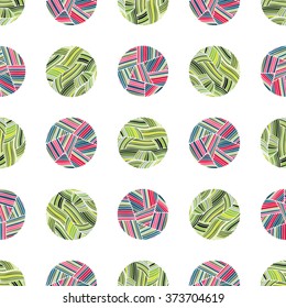 Tribal ethnic seamless pattern. Boho art print. Bright background for fabric, clothing, wallpaper, scrapbooking. Abstract seamless pattern