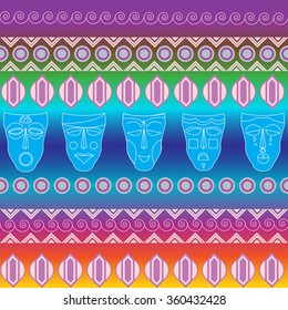 Tribal ethnic seamless pattern. It can be used for cloth, bags, notebooks, cards, envelopes, pads, blankets, packing