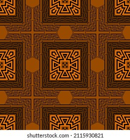 Patrón tribal étnico sin fisuras. Fondo coloreado. Repetir el fondo con patrones. Pintar adornos de tartán. Diseño ornamental geométrico tradicional para tela, textil, impresiones. Textura sin fin.