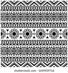 tribal ethnic seamless pattern design vector background. illustration of traditional motifs pattern template element design 