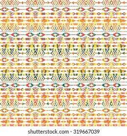 Tribal ethnic seamless pattern with geometric elements. Vector background.