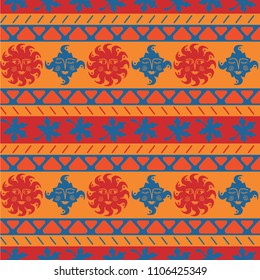 Tribal ethnic seamless pattern. Vector.