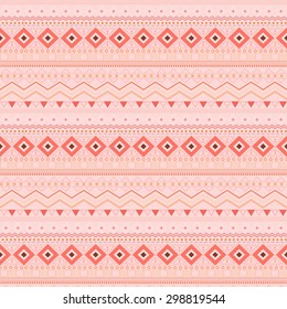 Tribal ethnic seamless stripe pattern, swatches included.