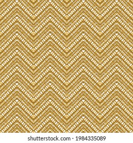 Tribal ethnic seamless yellow pattern. Vector illustration for fashion design. Aztec zig zag wavy background. Cute stylish navajo fabric. Chevron zig zag abstract native motif