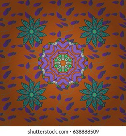 Tribal, ethnic texture. Vector Mandala colored on red background. Orient, symmetry lace, meditation symbol. Mandala pattern. East, Thai, Indian, ottoman motifs. Arabic Vintage decorative ornament.