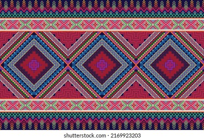 tribal ethnic themes geometric seamless background with a Peruvian american indigenous pattern. Textile print with rich native American tribal themes in an ethnic traditional style. Clothing 