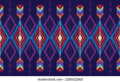tribal ethnic themes geometric seamless background with a Peruvian american indigenous pattern. Textile print with rich native American tribal themes in an ethnic traditional style. Clothing 