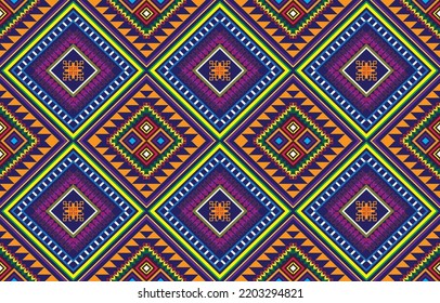 tribal ethnic themes geometric seamless background with a Peruvian american indigenous pattern. Textile print with rich native American tribal themes in an ethnic traditional style. Clothing