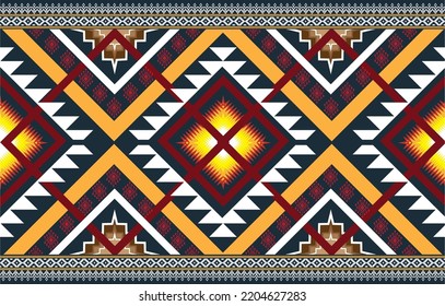 tribal ethnic themes geometric seamless background with a Peruvian american indigenous pattern. Textile print with rich native American tribal themes in an ethnic traditional style. Clothing