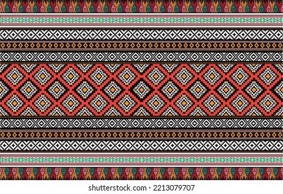 tribal ethnic themes geometric seamless background with a Peruvian american indigenous pattern. Textile print with rich native American tribal themes in an ethnic traditional style. Clothing