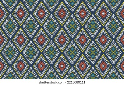 tribal ethnic themes geometric seamless background with a Peruvian american indigenous pattern. Textile print with rich native American tribal themes in an ethnic traditional style. Clothing