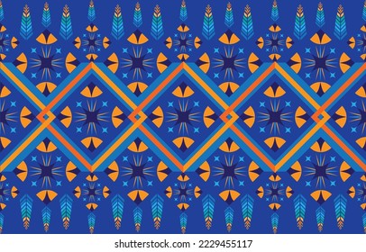 tribal ethnic themes geometric seamless background with a Peruvian american indigenous pattern. Textile print with rich native American tribal themes in an ethnic traditional style. Clothing with Nava