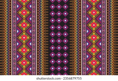 tribal ethnic themes geometric seamless background with a Peruvian american indigenous pattern. Textile print with rich native American tribal themes in an ethnic traditional style. Clothing 