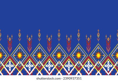 tribal ethnic themes geometric seamless background with a Peruvian american indigenous pattern. Textile print with rich native American tribal themes in an ethnic traditional style. Clothing 