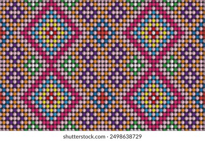 tribal ethnic themes geometric seamless background with a Peruvian american indigenous pattern. Textile print with rich native American tribal themes in an ethnic traditional style. Clothing 