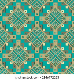 Tribal ethnic traditional seamless pattern. Vector folkloric style background. Greek key, meanders. Abstract geometric  ornaments. Endless ornate texture. Decorative ornamental modern design.