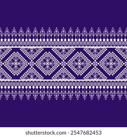 Ethnischer Vektorhintergrund. Abstraktes ethnisches Muster-Design für Tapete oder Textur. Geometrische Folklore Ornament Rahmen.Stickerei für Stoff, Teppich, Kleidung.