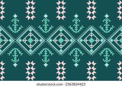 Tribal ethnic vector background.Abstract ethnic pattern design for wallpaper or texture.Ikat geometric folklore ornament.Colorful geometric embroidery for fabric,carpet,clothing.