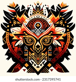 Tribal ethnic vector illustration. Can be used as a print on T-shirts and bags.