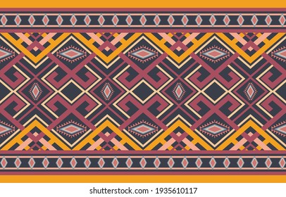 Tribal ethnic vector pattern.Designs for fabric and printing.Geometric ethnic pattern embroidery design for background or wallpaper and clothing.