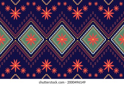 Tribal ethnic vector pattern.Designs for fabric and printing.Geometric ethnic pattern embroidery design for background or wallpaper and clothing.