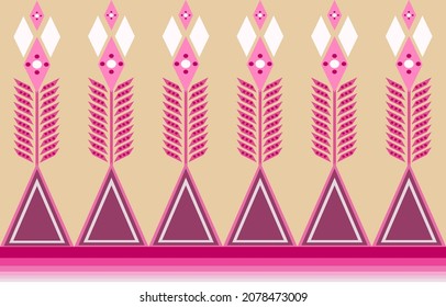 Tribal ethnic vector pattern.Designs for fabric and printing.Geometric ethnic pattern embroidery design for background or wallpaper and clothing.
