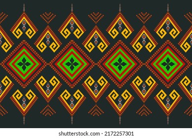 Tribal ethnic vector pattern.Designs for fabric and printing.Geometric ethnic pattern embroidery design for background or wallpaper and clothing.