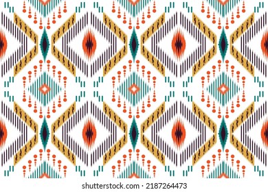 Tribal ethnic vector texture. Aztec style. Ikat Aztec tribal background. Design to create this pattern using the ikat pattern. Spread in Central Asia and some Southeast Asian countries