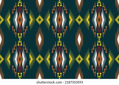 Tribal ethnic vector texture. Folk embroidery, Ikat fabric, Aztec tribal background. Folk embroidery, Indian, Scandinavian, Gypsy, Mexican, African rug, wallpaper.