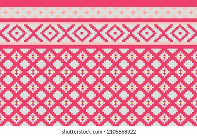 Tribal ethnic vector texture. Geometric, ikat, folklore ornament, oriental. the pattern design for fabrics, silk, scarf, carpets, shawls, and also use for decorating curtains or wallpaper. Backgrounds