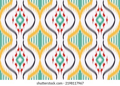 Tribal ethnic vector texture. The most intricately patterned fabrics. pattern textiles that employ resist dyeing on the yarns prior to dyeing and weaving the fabric.