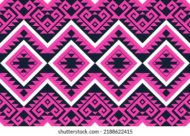 Tribal ethnic vector texture. Seamless striped pattern in Aztec style. Figure tribal embroidery. Ikat geometric folklore ornament.  Indian, Scandinavian, Gypsy, Mexican, folk pattern.