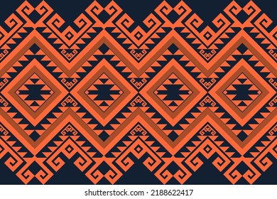 Tribal ethnic vector texture. Seamless striped pattern in Aztec style. Figure tribal embroidery. Ikat geometric folklore ornament.  Indian, Scandinavian, Gypsy, Mexican, folk pattern.