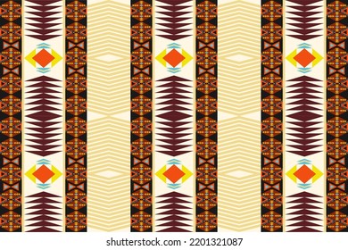 Tribal ethnic vector for wallpaper,Abstract ethnic geometric pattern design for background,Indian border,Tribal seamless colorful geometric pattern