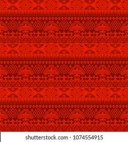 Tribal ethno seamless background with geometric pattern