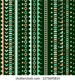 Tribal etnic surface seamless pattern design. Geomtric gradient background
