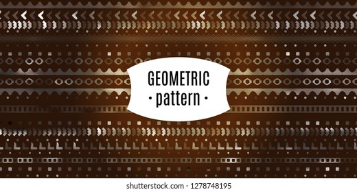 Tribal etnic surface seamless pattern design. Geomtric gradient background