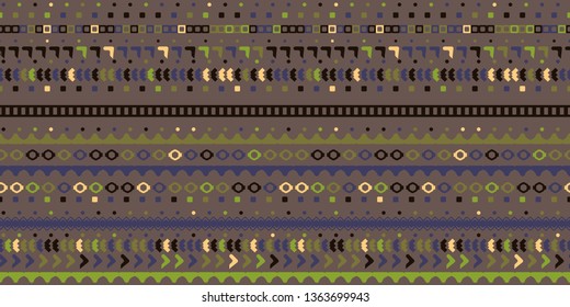 Tribal etnic surface seamless pattern design. Geomtric gradient background