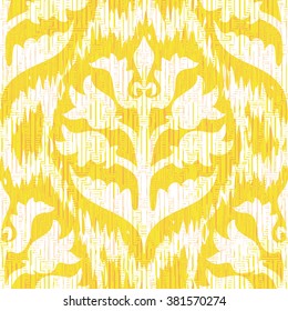 Tribal fabric flower pattern seamless vector background tile
