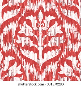 Tribal fabric flower pattern seamless vector background tile