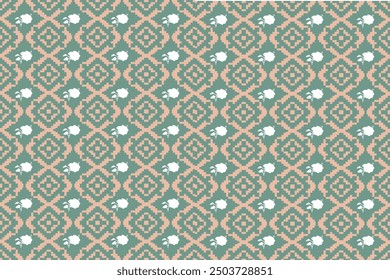 Tribal fabric pattern design, geometric shapes, colored triangles, tiles, ikat, embroidery, design for fabric pattern. Carpets, pillows, shirts, pants, bedding, curtains, patterns on glasses.